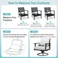 thumbnail image 5 of Aoodor 24" x 24" Patio Chair Cushions Set, Memory Foam Outdoor Deep Seat Cushions (1 Seat, 1 Back, 1 Lumbar Pillow) - Light Gray, 5 of 8