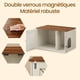 thumbnail image 5 of Caja de Arena para Gatos, con Separador Removible, Arenero para Gatos de Interior, Mesa Auxiliar, Marrón y Blanco, 5 of 6