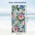 thumbnail image 3 of PHYHOO Flowers Printed Microfiber Sand Free Pool Towel Lightweight Oversized Quick Dry Absorbent Compact Travel Must Have for The Swimming, Yoga, Camping, Summer Cruise Ship Es 30x60in, 3 of 8