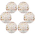 thumbnail image 3 of Retro Flowers Peace Sign Round Placemats Washable Placemats Non-Slip Heat-Resistant Table Place Mats for Dining Kitchen Holiday Party Table Decoration 15.4"-1PCS Table Mat, 3 of 7