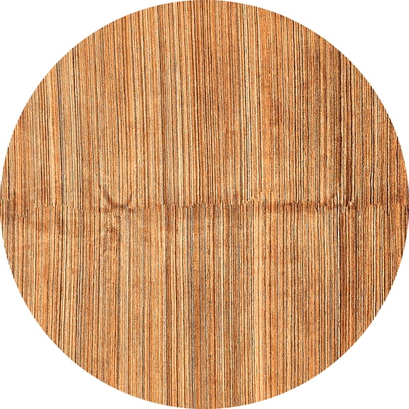 Ahgly Company Indoor Round Abstract Orange Modern Area Rugs, 8' Round