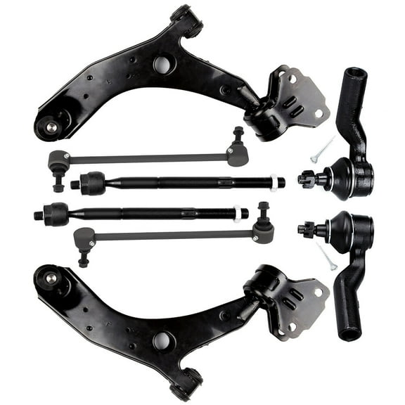 SCITOO 8pcs Front Suspension Kit Lower Control Arm And Ball Joints Inner Outer Tie Rod Ends Sway Bar Links Fit For 2010-2013 For Mazda 3