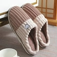 thumbnail image 2 of Men's Women's Soft Comfortable Cotton Slippers for Winter Indoor Home Guest Walking, 2 of 9
