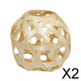 thumbnail image 1 of Runquan 2X Woven Lamp Shade for Table Lamp 6x6cm Rustic Bamboo Lampshade Light Cover for 2 Pcs, 1 of 8