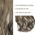 thumbnail image 4 of MY-LADY Synthetic 20inch Wire Hair Extensions Curly Wavy Long Invisible Transparent Wire Adjustable Size Heat Resistance Fiber No Clip Hairpieces for Women 20inch, 4 of 8