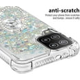 thumbnail image 4 of Samsung Galaxy A22 4G Case (Not 5G),Creativity Clear Quicksand Glitter Flowing Liquid Floating Soft TPU Case w/Stand Bling Diamond Sparkle Phone Cover for Samsung Galaxy A22 4G  Silver, 4 of 14
