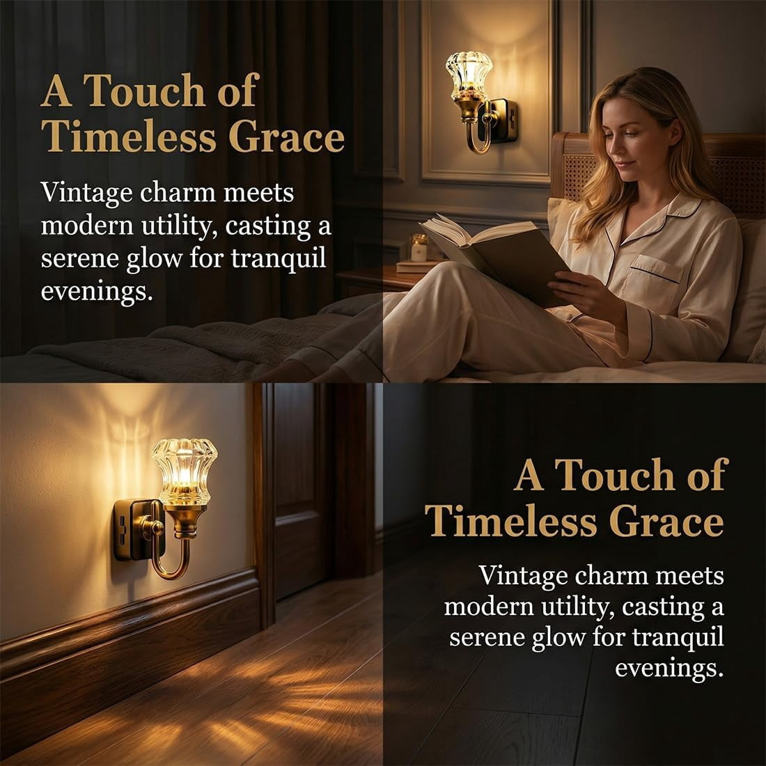 Flower Candle LED Plug in Night Light, 2026 New Vintage Night Lights Plug Into Wall - Retro Soft Warm Decorative Nightlight for Bedroom, Bathroom, Hallway, Stairway, Indoor Home Decor (1PC)