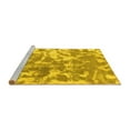 thumbnail image 2 of Ahgly Company Machine Washable Indoor Square Abstract Yellow Modern Area Rugs, 5' Square, 2 of 4