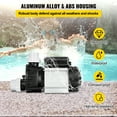 thumbnail image 6 of VEVOR Swimming Pool Pump 3/4 HP 110V Hot Tub Pump 0.75 Kw Water Circulation Pool Pump Spa Pump Above Ground Pool and Whirlpool Bath, 6 of 9