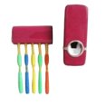 thumbnail image 1 of opvise Bathroom Wall Mount Rack Automatic Toothpaste Dispenser Brush Holder, 1 of 6