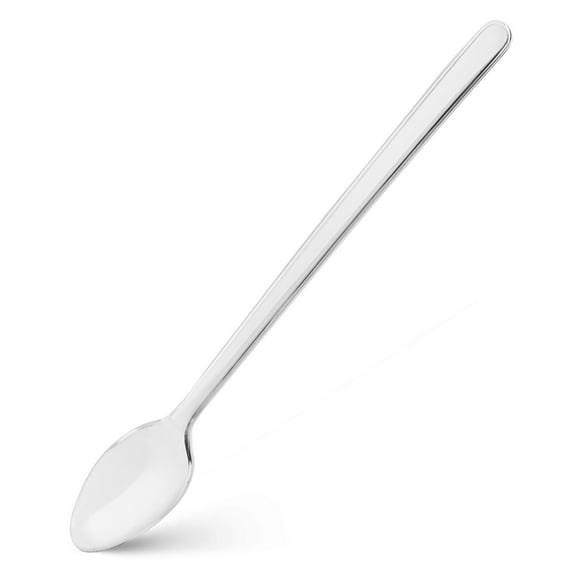 LORESO Disposable Plastic Spoons 50 Piece 7 Inch Clear - Spoons for Smoothie, Ice Cream, Mini Spoons for Tasting, Sampling, Appetizers, Small Catering Supplies