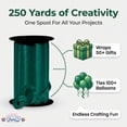 PMU 750 Yards x 3/8in Hunter Green Crimped Curling Ribbon String for ...
