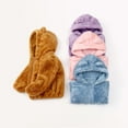 thumbnail image 5 of 1-6T Baby Girls Boys Hooded Coat Toddler Kids Coral Fleece Jacket Warm Outwear, 5 of 5