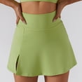 thumbnail image 2 of Ediodpoh Tennis Skirts Women High Elastic Waisted Pleated Ruffle Cute Shorts Beach Flowy Casual Shorts Skirt for Yoga Women's Skirts Green M, 2 of 7