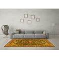 thumbnail image 3 of Ahgly Company Machine Washable Indoor Rectangle Persian Yellow Traditional Area Rugs, 8' x 12', 3 of 4