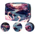 thumbnail image 2 of SwanCosmetic Storage Bag with Zipper, Printed Design, - PVCMakeup Organizer, Small Makeup Case, Travel Pouch Organizer, 2 of 6