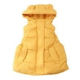 thumbnail image 3 of HXWCHs Girls' water - resistant down winter coats sold Girls Down Jacket with Bear Ears Hood Winter Warm Coats for toddlers and Children Yellow 3-4 Years, 3 of 5