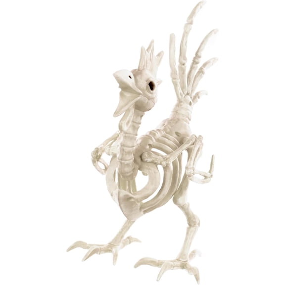 12" Skeleton Rooster Halloween Decoration for Crazy Bonez Skeleton Line