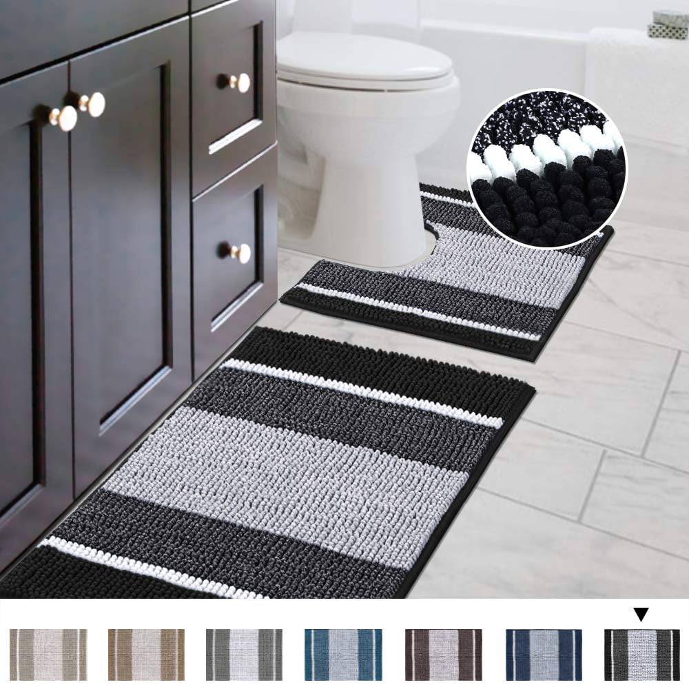 Details about   Bathroom Rugs 24x16 Brown Bath Mats Non Slip Shower Fuzzy Durable Shaggy Floors