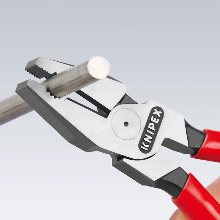 Knipex 02 02 180 High Leverage Combination Pliers – 7.09 Inch, Soft Grip Handle | 35% Less Effort, Hardened Jaws