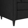 DHP Cooper Modern Sectional Sofa, Black Velvet