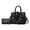 Black, variant on Faraee 2Pcs Women Medium Satchel Handbag Work Tote Shoulder Crossbody Bag Casual Top Handle Purse with Clutch Wallet Black