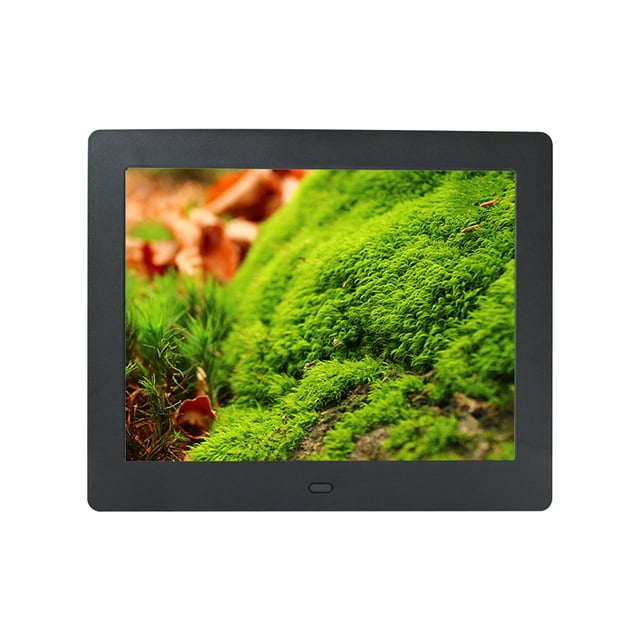 Black Black 8 Inch Digital Photo Frame Electronic Photo Album With Clock Calendar Pictures Video Music Loop Playback