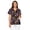 Breast Cancer Flowers, variant on Cute Green Frog Women Scrub Tops Size XL Short Sleeve Flex Easy Care Fabric Adult Nurse Uniform V-Neck Comfortable Fashion