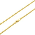 thumbnail image 3 of Nuragold 10k Real Yellow Gold Solid Franco Diamond Cut 1.7mm Spiga Wheat Chain Necklace (16"-30") Italian Jewelry for Men & Women, 3 of 4