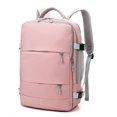 thumbnail image 5 of Pink Women Travel Backpack Water Repellent Anti-Theft Stylish Casual Daypack Bag with Luggage Strap & USB Charging Port Backpack, 5 of 5