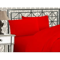 Super Soft 1500 Series Sheet set 4-Piece Bed Sheet Set, Deep Pocket up to 16 inch, King Red