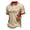 Beige, variant on Mens Mexico Eagle National Emblem Short Sleeve Polo Shirt Vintage Aztec Pattern Color Block Collared Tee Breathable Casual Top For Sports Travel Festival Daily Street Outfit Blue XL