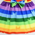 thumbnail image 5 of Girls Sleeveless Rainbow Cat Costume Bowknot Twirl Dress for Halloween, 5 of 6