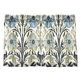 thumbnail image 7 of Yayeee Kitchen Curtains Tier Pair Light Filtering 27"x36" Rod Pocket Short Cafe Window Panel, Blue Floral Pattern, 7 of 7