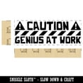 thumbnail image 2 of Caution Genius at Work Teacher Student School Self-Inking Rubber Stamp Ink Stamper - Red Ink - Large 2-3/4 Inch, 2 of 7
