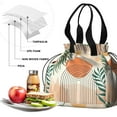thumbnail image 4 of Boho Bohemian Art Drawstring Lunch Bag Women - Drawstring Lunch Bag Insulated for Work Office - Stain-Resistant Large Lunchbags for Women with Multi-Pockets, 4 of 6