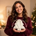 thumbnail image 5 of Fufafayo Christmas Tree Drawstring Bag Ornaments Hanging Decorations Window Party Decor Cute Tree Shaped Gift Bag for Indoor Outdoor Xmas Holiday Party Atmosphere Decor, 5 of 6