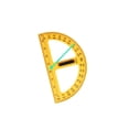 thumbnail image 2 of Guardoinrt Math Geometry Equipment Math Geometry Ruler Drawings Drafting for Compass Chalkboard Yellow Protractor, 2 of 6