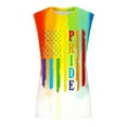 thumbnail image 1 of HUANBAI Ladies' Rainbow Flag Vest Gay Sleeveless T Shirt, 1 of 2