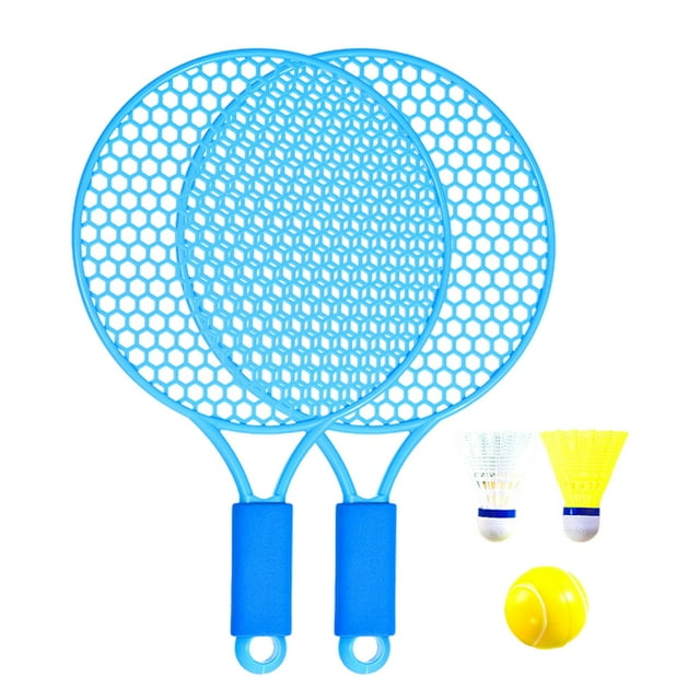 Raqueta de tenis para niños, raqueta de bádminton con volante, raqueta de bádminton para niños azul