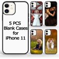 thumbnail image 1 of 5 PCS Sublimation Blanks Phone Case for iPhone 11 Blank Printable Custom Phone Case Soft TPU + Hard PC Anti-Slip, 1 of 5
