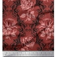 thumbnail image 1 of Soimoi Viscose Chiffon Fabric Dot,Damask & Rose Flower Print Fabric by the Yard 42 Inch Wide, 1 of 1
