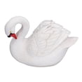 thumbnail image 2 of Figura de cisne blanco de resina, estatua de ganso blanco de resina para decoración de jardín al aire libre., 2 of 14