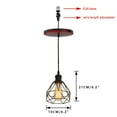 thumbnail image 2 of KAYYELAMP Hanging Light E26 Connection Black Metal Hollow Shade Retro Pendant Lamp Replacement Downlight for Kitchen Island Dining Table Loft(No Bulb), 2 of 7