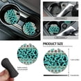 thumbnail image 6 of Yuyamidu Blue Aztec Ethnic Car Front Back Seat Covers with Car Steering Wheel Cover Seat Belt Pads Cup Coasters Garbage Cans Rear View Mirror Cover Keychain Air Vent Storage Holder Set of 15, 6 of 7