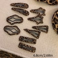 thumbnail image 3 of 2Pcs Elegant Leopards Pattern Hair Clip Strong Grip Fashion Shape Hairpin For Music Festival and Women Everyday Wear, 3 of 8