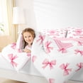 thumbnail image 3 of Erosebridal Initial Alphabet L Queen Comforter Set,Dreamy Princess Bowknot Bedding Comforter Set For Bowtie Girls, Reversible 3 Pieces, 3 of 7
