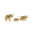 thumbnail image 2 of Metal Trunk Up Elephant Family Statue Showpiece Figurine Fengshui Vastu Lucky,Set of 3, 2 of 6