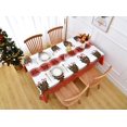 thumbnail image 5 of Rally Home Goods Premium Vinyl Rectangular Tablecloth, Flannel Backing, Spill Proof Wipeable Cover, Red Holidays Pattern for Thanksgiving and Christmas, for Tables up to 60 x 84 Inch, 5 of 7