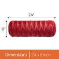 thumbnail image 5 of Cheer Collection Faux Fur Bolster Pillow, Maroon, 5 of 5
